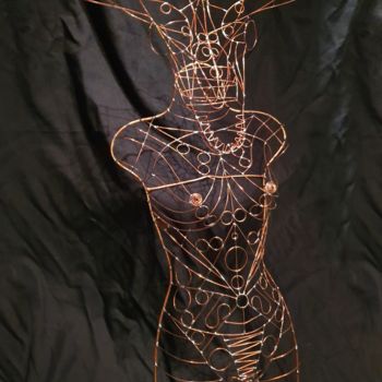Sculpture intitulée "Femme Métamorphe" par D.S.A.Rt, Œuvre d'art originale, Métaux