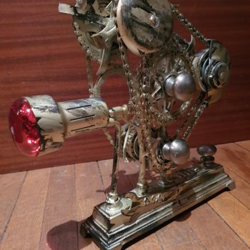 Sculpture titled "PROJECTEUR" by D.S.A.Rt, Original Artwork, Metals