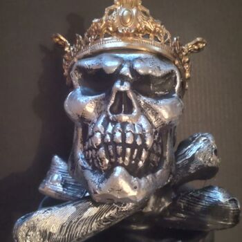 Скульптура под названием "The King of The Dead" - D.S.A.Rt, Подлинное произведение искусства, Алюминий