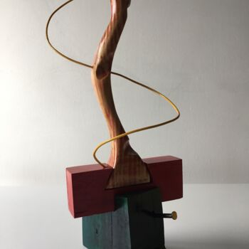 Skulptur mit dem Titel "Sexual evolution" von Dablart, Original-Kunstwerk, Holz
