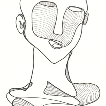 Drawing titled "figura 02" by Dabobabo, Original Artwork, Ballpoint pen
