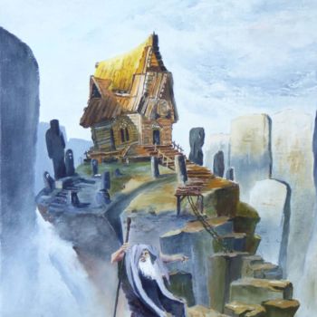 Peinture intitulée "le gardien des tomb…" par Dab, Œuvre d'art originale, Huile