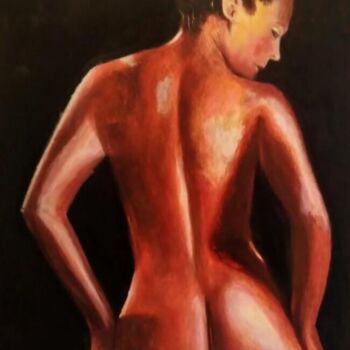 Schilderij getiteld "EVE." door Dabu., Origineel Kunstwerk, Olie