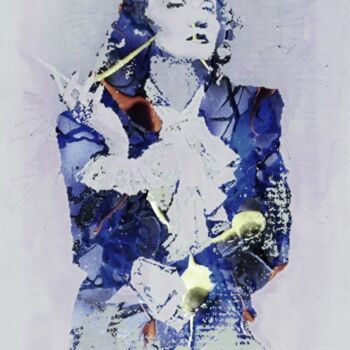 Painting titled "MARLÈNE DIETRICH." by Dabu., Original Artwork, Acrylic