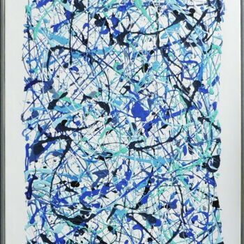 Peinture intitulée "Douze nuances de bl…" par Daby, Œuvre d'art originale, Acrylique