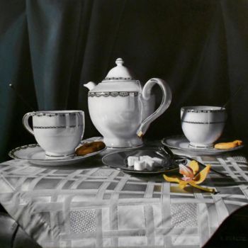 Pintura titulada "tete à tete" por Stefano D'Acunto, Obra de arte original, Oleo Montado en Bastidor de camilla de madera