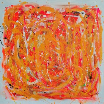Painting titled "Vitamine" by Dacha Quesney Art, Original Artwork, Acrylic Mounted on Wood Stretcher frame