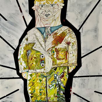 Картина под названием "arlequin" - Conceycam, Подлинное произведение искусства, Акрил Установлен на Деревянная рама для носи…