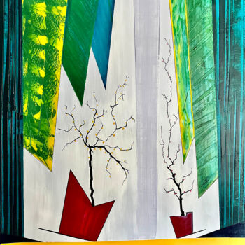 Peinture intitulée "vertdure" par Conceycam, Œuvre d'art originale, Acrylique Monté sur Châssis en bois