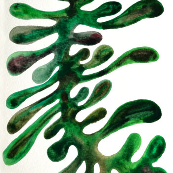 Peinture intitulée "Alien Spine 3" par Kim Dahyun, Œuvre d'art originale, Aquarelle