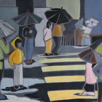 Pittura intitolato "Crosswalk © 2017" da Barbara D'Adamo, Opera d'arte originale, Acrilico