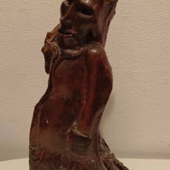 Skulptur mit dem Titel "Willow" von Daddy Noob, Original-Kunstwerk, Holz