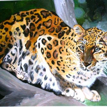 Pittura intitolato "leopard.jpg" da Dade, Opera d'arte originale, Acrilico