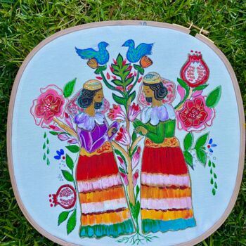 "Donne Albanesi from…" başlıklı Tekstil Sanatı Dafinë Vitija tarafından, Orijinal sanat, Akrilik