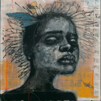 Digitale Kunst mit dem Titel "Portrait" von Laurent Da Fonseca, Original-Kunstwerk, Digitale Malerei