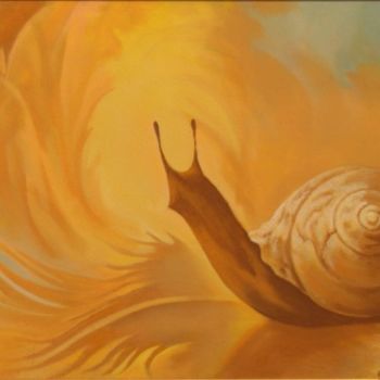 Painting titled "Улитка (Snail)" by Dagas, Original Artwork