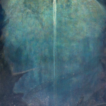 Pintura intitulada "Le bleu" por Errance, Obras de arte originais, Óleo