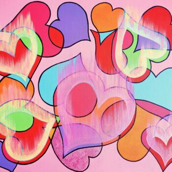 Peinture intitulée "Vibes of Love." par Daheaven Art, Œuvre d'art originale, Acrylique Monté sur Châssis en bois