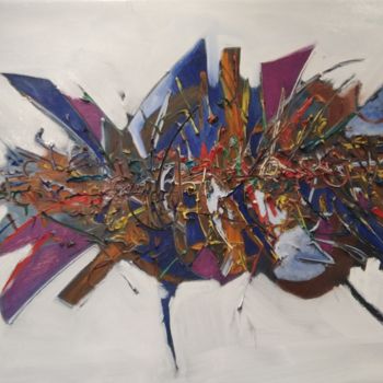 Картина под названием "ÉVOLUTION CALLIGRAP…" - Rad1, Подлинное произведение искусства, Масло