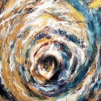 Peinture intitulée ""SOUL OF THE UNIVER…" par Daina Maslauskaite, Œuvre d'art originale, Huile Monté sur Châssis en bois