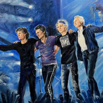 Painting titled "The Rolling Stones" by Daisy Dimphna, Original Artwork, Oil