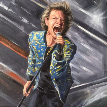 Painting titled "Mick Forever" by Daisy Dimphna, Original Artwork, Oil