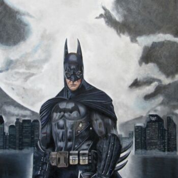 Drawing titled "Batman" by Daisy Van Der Zijden, Original Artwork, Pencil