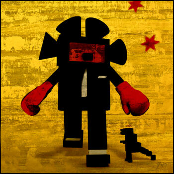 Digital Arts titled "Basquiat boxing act…" by Dajiù, Original Artwork, 3D Modeling