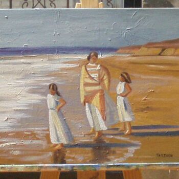 Malerei mit dem Titel "la playa( de.......…" von Dakota Tarraga, Original-Kunstwerk