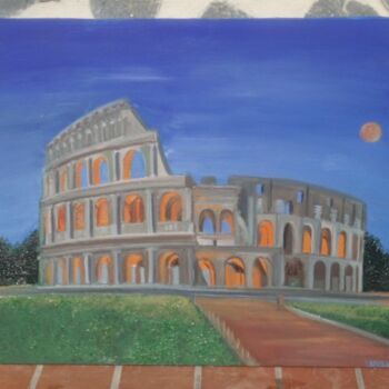 Pintura intitulada "Coliseo de Roma" por Dakota Tarraga, Obras de arte originais