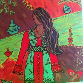 Painting titled "l'artisanat marocain" by Amal B., Original Artwork