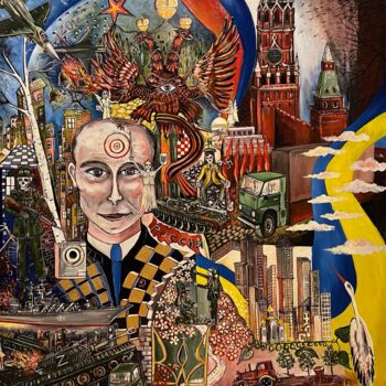 Pintura intitulada "Війна світоглядів" por Vladislav Dankiv, Obras de arte originais, Óleo