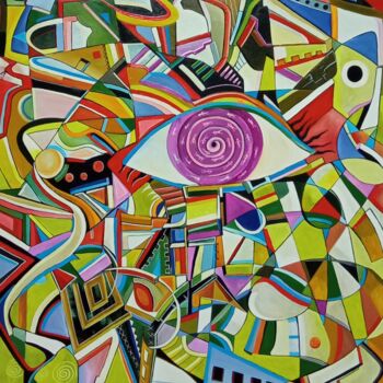 Картина под названием "Глобалізація" - Vladislav Dankiv, Подлинное произведение искусства, Масло
