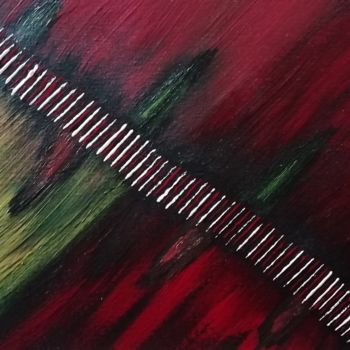 Painting titled "Âme en cicatrice" by Dalia Stil, Original Artwork, Acrylic