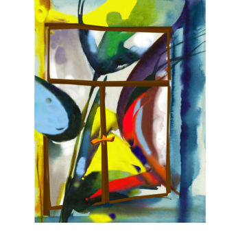 Arte digitale intitolato "Country window" da Dalibor Dubový, Opera d'arte originale, Lavoro digitale 2D