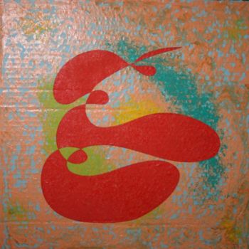 Malerei mit dem Titel "Fire Element" von Dalibor Moyzes, Original-Kunstwerk, Öl