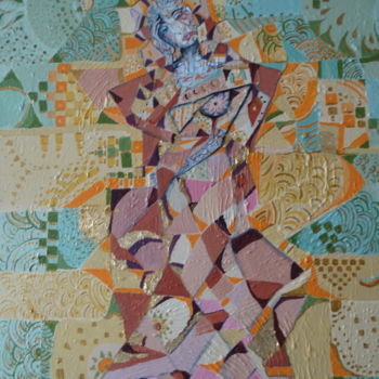 Peinture intitulée "Mujeres de Piedra" par David Alvarado Mora, Œuvre d'art originale, Acrylique