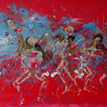 Ζωγραφική με τίτλο "La diversidad de la…" από David Alvarado Mora, Αυθεντικά έργα τέχνης, Ακρυλικό