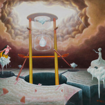 Schilderij getiteld "Aspirations" door Dam Tung, Origineel Kunstwerk, Olie