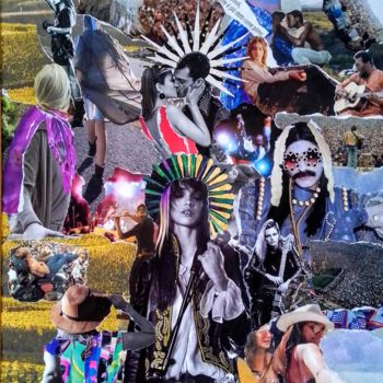 Collages titled "Peace&Love" by Dm Collage Art, Original Artwork, Collages