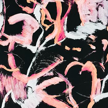 「Em tons de flamingo」というタイトルの製版 Elio Da Mattaによって, オリジナルのアートワーク, グワッシュ水彩画