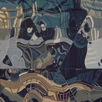 Painting titled "REFLETS" by Alain Dambès, Original Artwork, Acrylic