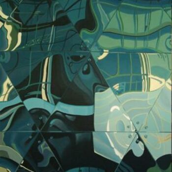 Pintura titulada "REFLETS 2" por Alain Dambès, Obra de arte original, Acrílico