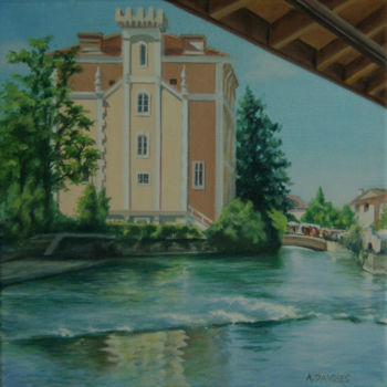 Painting titled "ISLE SUR LA SORGUE…" by Alain Dambès, Original Artwork, Oil