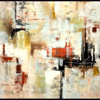 Malerei mit dem Titel "Composition abstrai…" von Dam Domido, Original-Kunstwerk, Acryl
