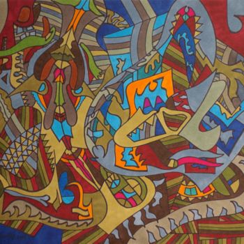 Σχέδιο με τίτλο "El Alcalde" από Damian Ignacio Eselevsky Esell, Αυθεντικά έργα τέχνης, Μαρκαδόρος