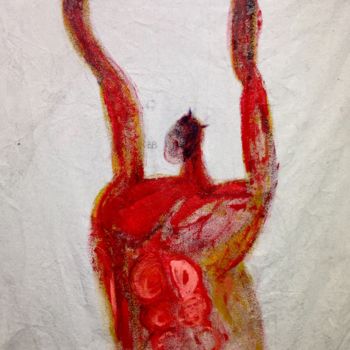 Painting titled "Hands up" by Damian Gomes, Original Artwork