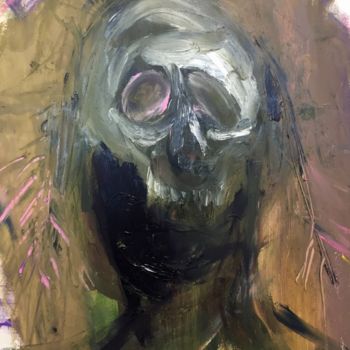 Painting titled "Death as a cover" by Damian Gomes, Original Artwork, Oil