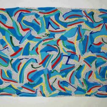Pittura intitolato "Ciotoli di fiume" da Damiano Gulluni Artstudio, Opera d'arte originale