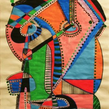Pintura intitulada "volto di Picasso" por Damiano Gulluni Artstudio, Obras de arte originais